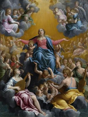  The Assumption of the Virgin Mary:  Golden Hues Reflecting Divine Splendor!